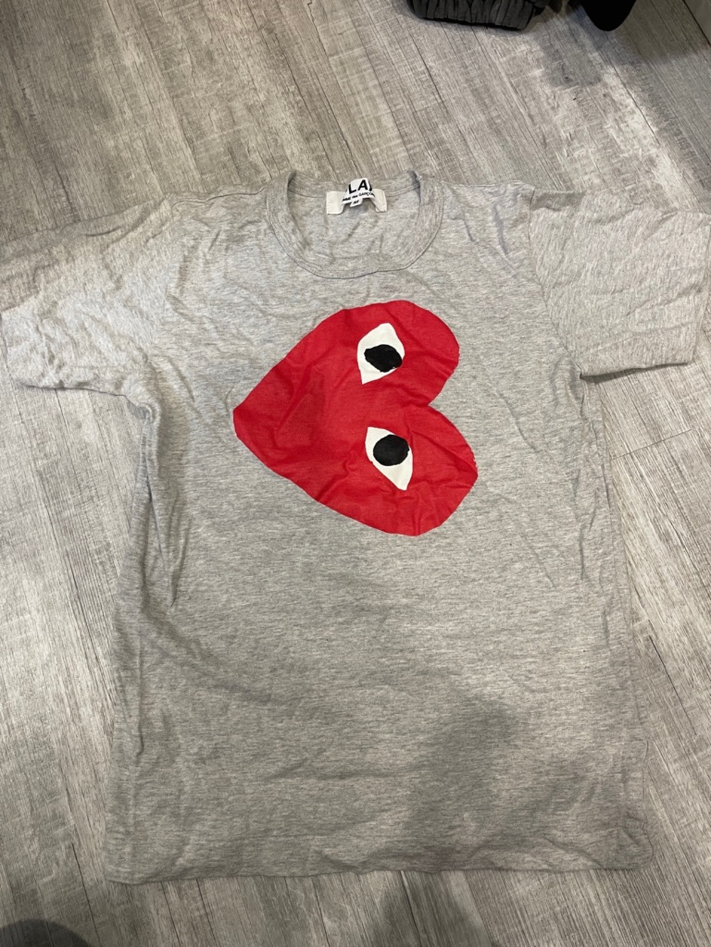Women’s Grey Tee with Red Heart Graphic - Brand